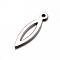 Tarnish Resistant 201 Stainless Steel Pendants, Horse Eye, Stainless Steel Color, 19.5x5.5x1mm, Hole: 1mm