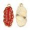 Christmas Alloy Enamel Pendants, Cadmium Free & Nickel Free & Lead Free, Golden, Word Merry Christmas, Cloud, 24.5x11x1.5mm, Hole: 1.4mm