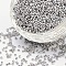 12/0 Grade A Round Glass Seed Beads, Metallic Colours, Silver, 12/0, 2x1.5mm, Hole: 0.3mm, about 30000pcs/bag