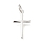 925 Sterling Silver Pendants, Religion Cross Charms, with Jump Rings, Silver, 16x9.5x1.3mm, Hole: 3mm