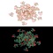 Luminous Resin Decoden Cabochons, Glow in the Dark, Two Tone, Bowknot with Heart, Pink, 9.5x8.5x2.5mm