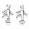 Alloy Pendants, Cadmium Free & Nickel Free & Lead Free, Bottle Opener, Platinum, 21x12x2.5mm, Hole: 1.8mm
