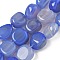 Natural Agate Beads Strands, Dyed & Heated, Nuggets, Tumbled Stone, Royal Blue, 14~15x10~14x8~9.5mm, Hole: 1.6mm, about 12~13pcs/strand, 7.09~7.48''(18~19cm)