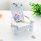 Mediterranean Style Natural Wood Display Decorations, Beach Chair, Sailboat Pattern, 9.7x9.3x9.7cm