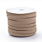 Faux Suede Cord, Faux Suede Lace, Tan, 4x1.5mm, about 5.46 yards(5m)/roll, 25rolls/bag