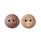Round 2-Hole Buttons, Coconut Button, BurlyWood, about 10mm in diameter, about 200pcs/bag