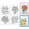 GLOBLELAND 4Pcs Mini Roses Lily Bouquet Clear Stamps for DIY Scrapbooking Mini Sunflower Hibiscus Flower Silicone Clear Stamp Seals Transparent Stamps for Cards Making Photo Album Journal