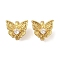 Brass Micro Pave Cubic Zirconia Pendants, Cadmium Free & Nickel Free & Lead Free, Butterfly Charms, Real 18K Gold Plated, 17.5x10x7.5mm, Hole: 1.2mm