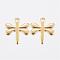 304 Stainless Steel Charms,  Dragonfly, Real 18K Gold Plated, 12x10.5x0.8mm, Hole: 1mm