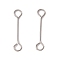 Non-Tarnish 304 Stainless Steel Connector Charms, Stick Shape, Stainless Steel Color, 15x2.5x0.5mm, Hole: 1.8mm