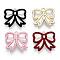 Alloy with Spary Painted Pendants, Lead Free & Cadmium Free, Bowknot, Mixed Color, 17x18.5x4mm, Hole: 1.6mm