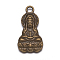 Tibetan Style Alloy Pendants, Bodhisattva, Cadmium Free & Nickel Free & Lead Free, Antique Bronze, 26x14x4mm, Hole: 2mm