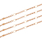 3.28 Feet Brass Link Chains, Cable Chains, Soldered, with Flat Round Link, Real 18K Gold Plated, 1.5x1x0.3mm