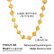Stainless Steel Shell Link Chain Necklaces for Women, Real 18K Gold Plated, 15.75 inch(40cm)