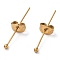 Ion Plating(IP) 304 Stainless Steel Ball Head Pins, with Ear Nuts, Real 18K Gold Plated, 30x0.5mm