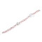 Acrylic & Glass & ABS Plastic Pearl & Alloy & Polymer Clay Pave Rhinestone Beads Strands, Barrel, for Jewelry Making, Faceted, Pink, 7.2~7.5x4.5~5.5mm, Hole: 1.2mm, about 23pcs/strand, 7.09~7.28''(18~18.5cm)
