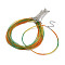 Faceted Rondelle Glass Beaded Necklace for Women, with Alloy Clasps, Colorful, 16.14 inch(41cm), 3mm