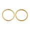 Ion Plating(IP) 304 Stainless Steel Plain Band Rings, Golden, US Size 6(16.5mm)