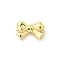 Bowknot Alloy Beads, Lead Free & Cadmium Free & Nickel Free, Rack Plating, Golden, 10.5x15.5x5mm, Hole: 1.8mm