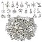 100Pcs 20 Styles Tibetan Style Alloy Pendants, Christmas Theme, Mixed Shapes, Antique Silver, 14.5~23x15~17.5x1.5~2mm, Hole: 1.2~2.5mm, 5pcs/style, 5pcs/style