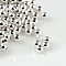 Brass Spacer Beads, Seamless, Round, Silver Color Plated, 3mm, Hole: 1~1.2mm