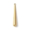 304 Stainless Steel Pendants, Teardrop Charm, Golden, 41x6mm, Hole: 1.8mm