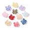 Transparent Spray Paint Glass Beads, Christmas Bell, Mixed Color, 15.5x16.5x10.5mm, Hole: 1.4mm