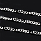Tarnish Resistant 201 Stainless Steel Cuban Link Chains, Chunky Curb Chains, Twisted Chains, Unwelded, Stainless Steel Color, 11mm, Links: 13.5x10.5x3mm