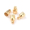 Brass Cord End Cap for Jewelry Making, Long-Lasting Plated, Column, Real 24K Gold Plated, 9x5mm, Hole: 1.6mm, Inner Diameter: 4mm