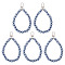 Plastic Beads Pendant Decorations, with Alloy Swivel Clasps, for Bag Ornaments, Gray, 145mm, 5pcs/set