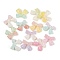 Opaque Resin Beads, Bowknot, Two Tone, Mixed Color, 16.5x20x7.5mm, Hole: 1mm