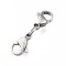Tarnish Resistant 304 Stainless Steel Lobster Claw Clasps, with Jump Rings, Stainless Steel Color, 10x6mm, Jump Rings: 6x0.8mm, Inner Dimeter: 4.4mm