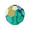 Preciosa® Crystal Beads, Czech Crystal, 451 19 602 Round, 50730 200 Emerald AB, 5mm, Hole: 1mm