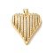 Brass Micro Pave Clear Cubic Zirconia Pendants, Cadmium Free & Lead Free, Heart, Real 18K Gold Plated, 26x23~23.5x7mm, Hole: 5x3.5mm