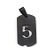 Ion Plating(IP) 304 Stainless Steel Pendants, Manual Polishing, Rectangle with Number, Golden, Num.5, 27.5x14.5x1.5mm, Hole: 3.5mm