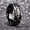 201 Stainless Steel Finger Rings for Unisex, Black, US Size 11(20.6mm)