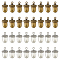 32Pcs 2 Colors Tibetan Style, Zinc Alloy Pendants, Pine Cone, Antique Bronze & Antique Silver, 17.5x10x9mm, Hole: 1.5mm, 16pcs/color