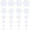 CHGCRAFT 600 Pcs 6 Size Elongated Hexagon English Paper Piecing EPP Set
