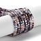 Gradient Color Electroplate Glass Bead Strands, Segmented Multi-color, AB Color Plated, Faceted, Cube, Old Rose, 2.5x2.5x2.5mm, Hole: 0.8mm, about 170~180pcs/strand, 16.93~17.72 inch(43~45cm)