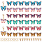 DIY Butterfly Pendant Making Kits, Including Enamel Alloy Pendants, Alloy Lobster Claw Clasps, Iron Jump Rings, Mixed Color, Pendants: about 15.5x22x2mm, hole: 1.8mm, 36pcs/box