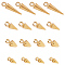 120Pcs 4 Style Brass Pendants, Chain Extender Drop, Cone, Raw(Unplated), 7~16x3~4.5mm, Hole: 1~1.8mm, 30pcs/style