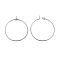 316 Surgical Stainless Steel Wine Glass Charms Rings, Hoop Earring Findings, DIY Material for Basketball Wives Hoop Earrings, Stainless Steel Color, 25x29x0.7mm, 21 Gauge