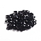 Glass Charms, Faceted, Cone, Black, 8x4mm, Hole: 1~1.2mm
