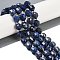 Natural Lapis Lazuli Beads Strands, Faceted, Bicone, Double Terminated Point Prism Beads, 12x11mm, Hole: 1.3mm, about 28pcs/strand, 15.16''(38.5cm)
