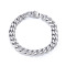 Tarnish Resistant Men's 304 Stainless Steel Cuban Link Chain Bracelets, with Lobster Claw Clasps, Stainless Steel Color, 8-1/2 inch(21.5cm)