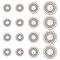 GORGECRAFT 1 Box 16Pcs 3 Sizes Sew on Clothing Crystal Flower Buttons Faux Pearl Button Embellishments Alloy Flat Round Accessory Decoration Craft for Suits Sewing Fasteners Handmade Ornament