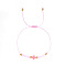 Bohemian Style Glass Braided Beads Bracelets, Cross Jewelry for Women, Pink