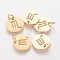 Ion Plating(IP) 304 Stainless Steel Pendants, with Jump Ring, Laser Cut, Flat Round with Constellation/Zodiac Sign, Real 18K Gold Plated, Scorpio, 12x1mm, Hole: 3mm