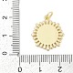 Солнце с подвесками из латунной эмали 11:11 KK-G522-38G-02-3