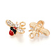 Rhinestone сплава и эмали подвески PALLOY-T092-41G-03-2